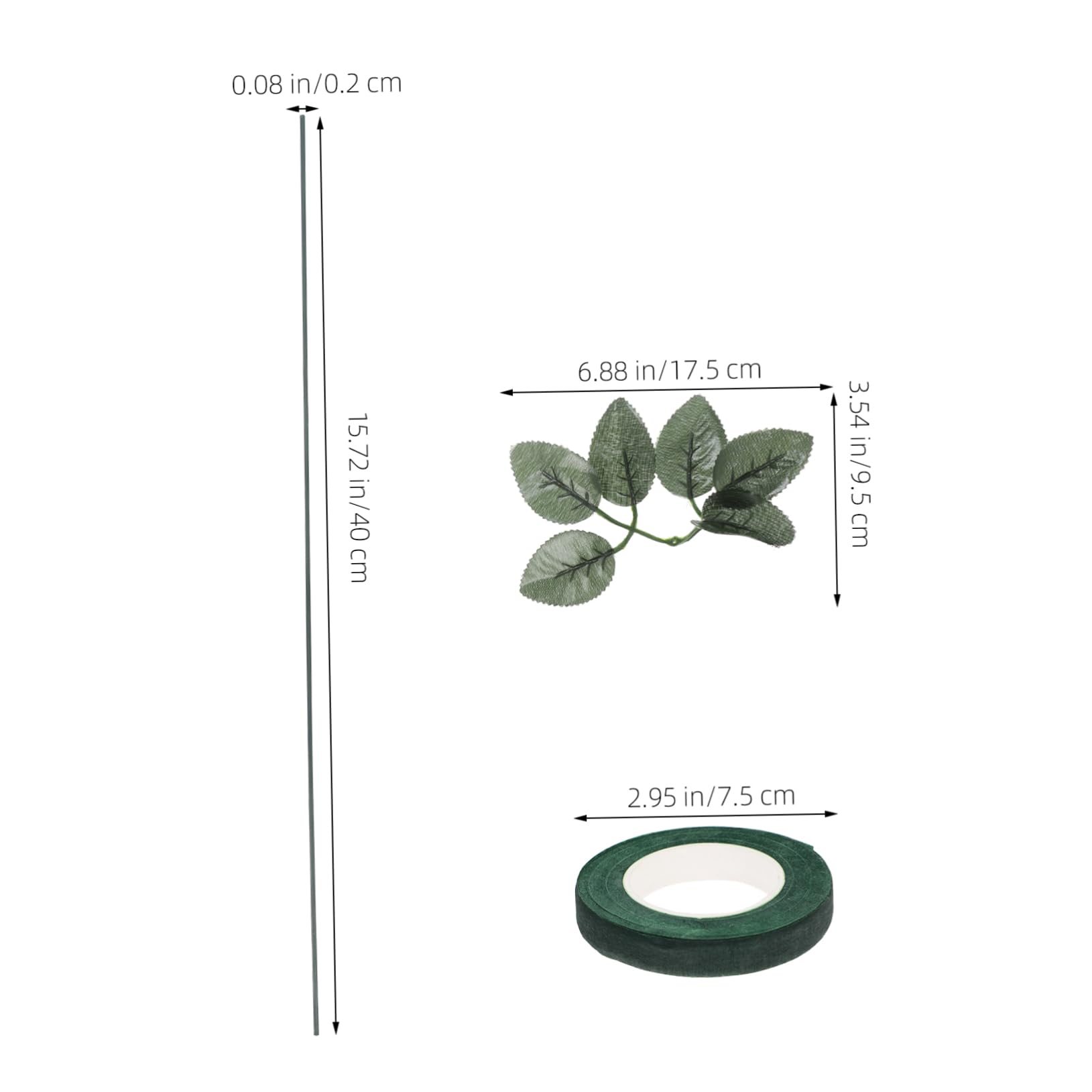 LALAFINA DIY Flower Arrangement Kit Faux Floral Stems Floral Wire Bouquet Making Supplies