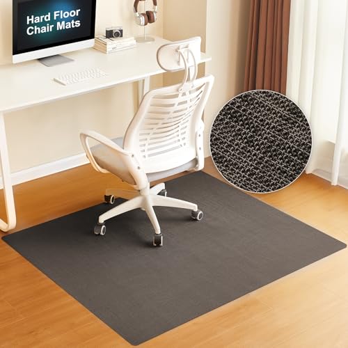 BAGAIL Office Chair Mat for Hardwood Floor, 35'x47' Heavy Duty Computer Chair Mat - Fast Flat & Smooth Glide - Non-Slip Desk Chair Floor Protector for Home Office - Dark Brown