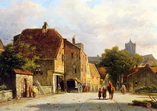 Cuadro de lienzo de Adrianus Eversen (60x90 cm) para decorar el salón con arte clásico.