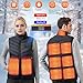 Ahigh Beheizbare Weste, Heizweste Herren Damen mit 20000 mAh Powerbank, Beheizbare Jacke mit 9 Heizzonen und 3 Einstellbaren Temperaturen, Beheizte Weste für Outdoor-Aktivitäten Wandern Skifahren(XL)