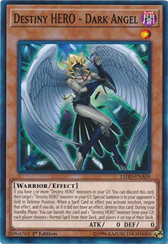 Amazon.com: Yu-Gi-Oh! - Destiny Hero - Dark Angel - LEHD-ENA09 - Common -  1st Edition - Legendary Hero Decks