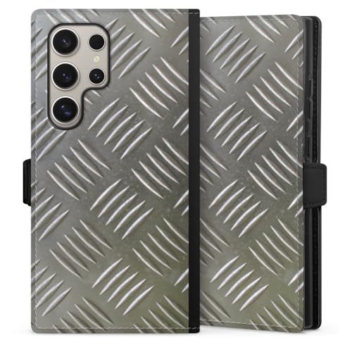 Protégez votre Galaxy S24 Ultra avec l'étui folio antichoc magnétique effet métal