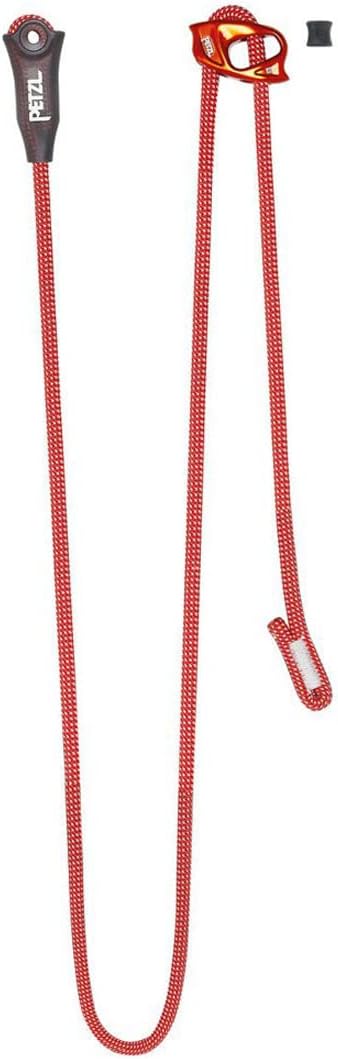 PETZL, Dual Connect Adjust Lanyard Red, Adjustable double lanyard for climbing and mountaineering