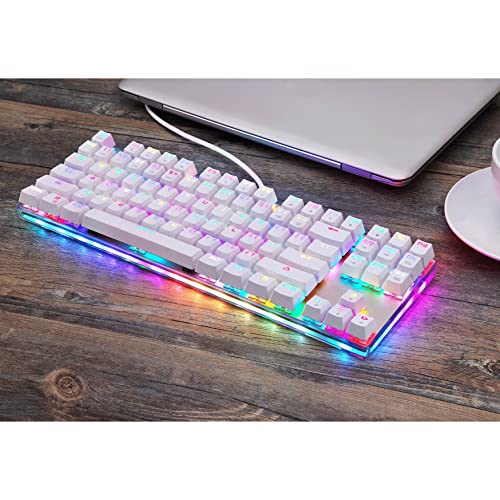 Teclado Mecánico Blanco 87 Teclas USB miniatura 7