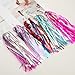 YELARXI Bike Streamers, Bike Tassel Handlebar Streamers Colorful - Fitting for (Bicycle Tricycle Grips - Scooter Accessories - Decorations - Girls) 1 Pair & 10 Inch & Blue Pink