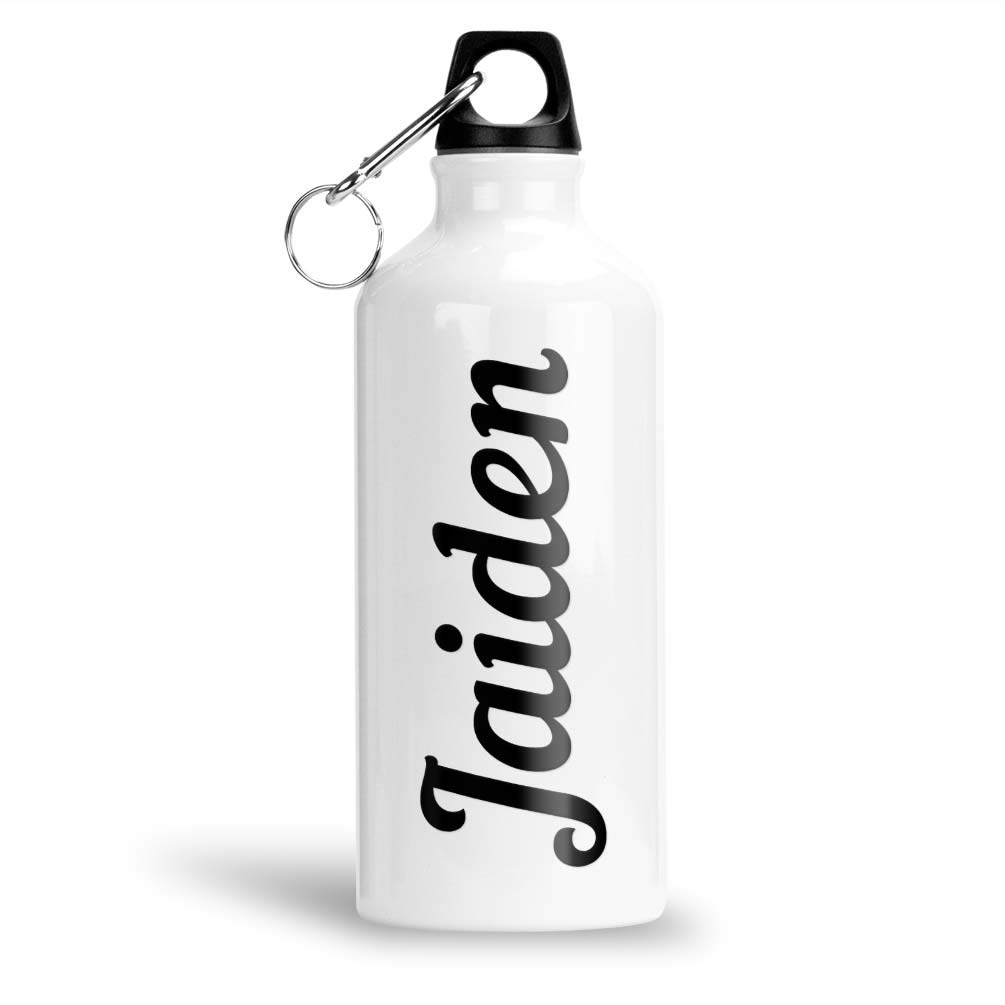 FurnishFantasy Aluminium White Sipper Bottle 600 ml - Best Gift for Happy Birthday, Return Gift, Name - Jaiden