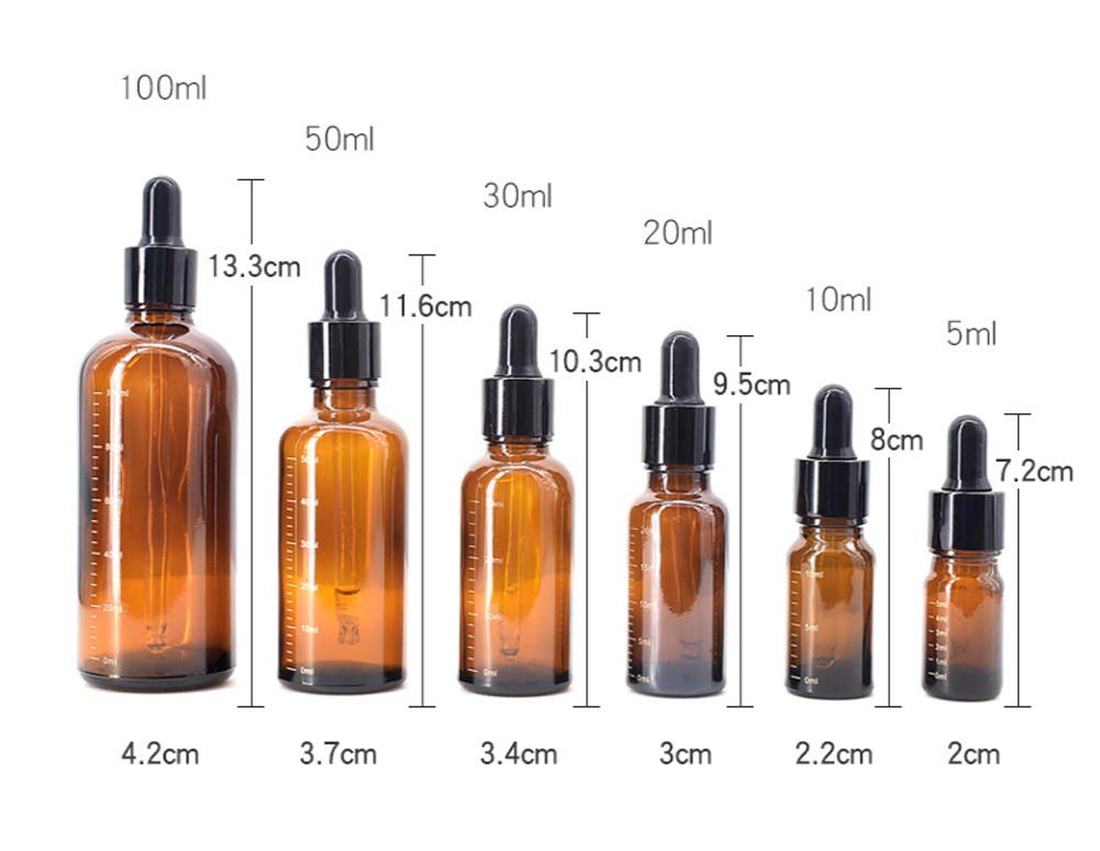 1 Pz Flacone Contagocce In Vetro Ambrato Flaconi Per Pipette Di