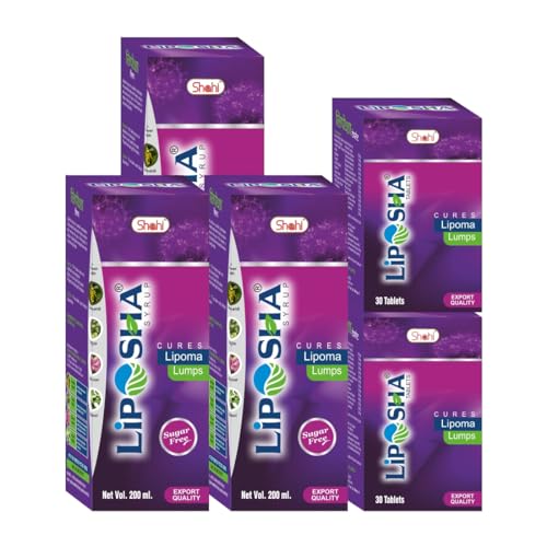 SHAHI Liposha Syrup&Tablets For Lipoma,Skin Lumps One Month Course