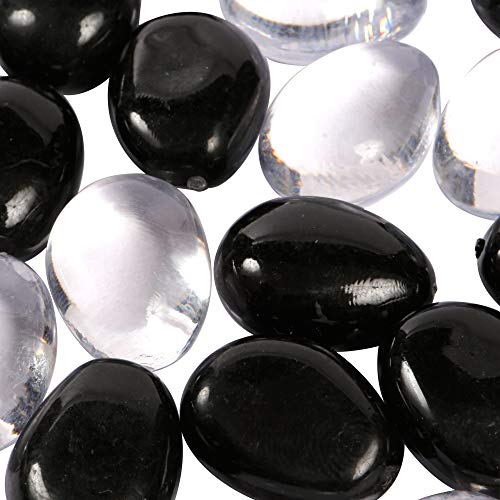Piedras ovaladas transparentes y de colores mezcladas para acuario, canicas de mesa,...