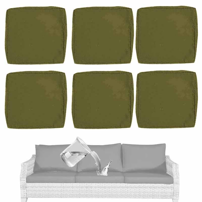Housse de coussin de rechange pour canapé de patio extérieur en rotin 60x60 cm élégante