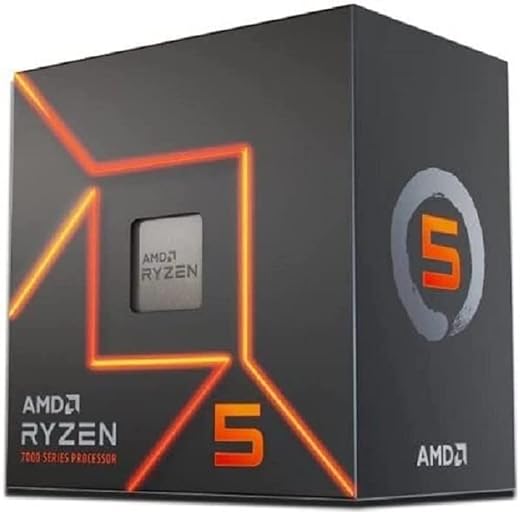 AMD 7000 Series Ryzen 5 7600 Desktop Processor 6 cores 12 Threads 38 MB Cache 3.8 GHz Upto 5.1 GHz AM5 Socket (100-100001015BOX) Socket AM5