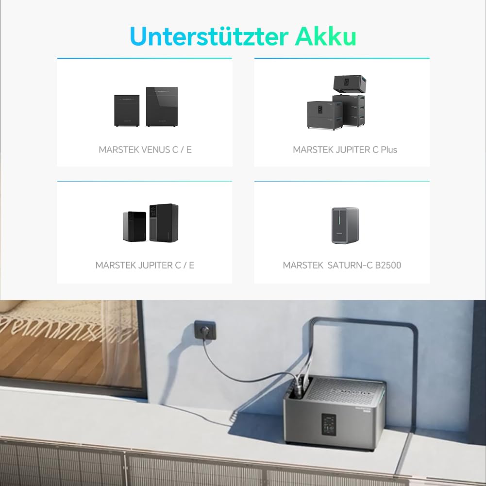 Marstek Venus D CT002 Compteur Intelligent Triphasé : Compteur intelligent pour installations triphasées ou monophasées, 0% TVA, Supporte le WLAN, Bluetooth, Prêt pour le photovoltaïque, Ajustement