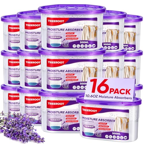 16 Pack Moisture Absorbers, 10.5 OZ Humidity Absorber Bucket, Moisture