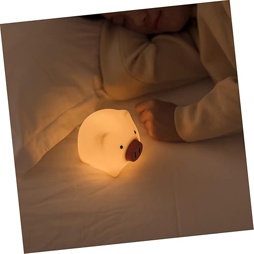 Miniatura 7 de Uonlytech Luces con mesa de temporizador en forma de bebé recargable para lactancia materna blanca linda noche USB LED de silicona para guardería
