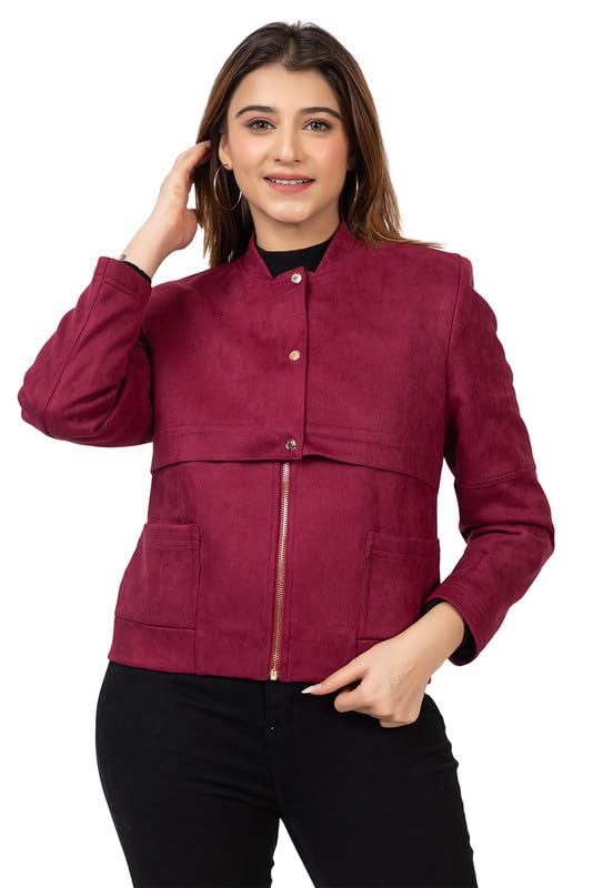 twenty me Winter Wear Casual Suede Full Sleeve Womens Blazer's (4243)-picture-43