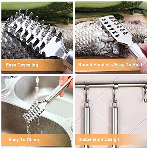 Kit de limpeza de peixe, 6 peças, faca de filete de peixe com bainha, luvas resistentes a corte, rem