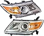 Evan-Fischer Headlight Set Compatible with 2011-2013 Honda Odyssey Left Driver and Right Passenger Side Halogen With bulb(s)