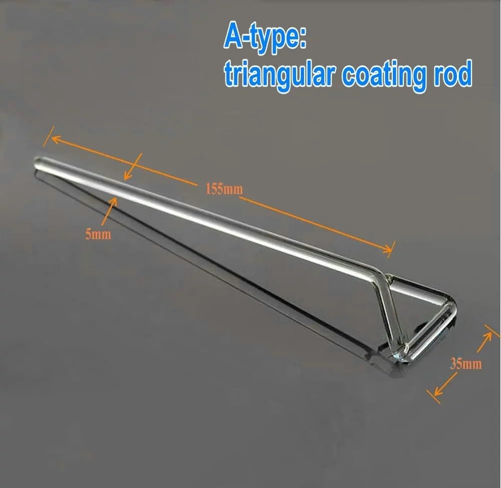 10pcs Borosilicate Glass Triangular L-Shape Cell Spreaders for Lab(A-type)