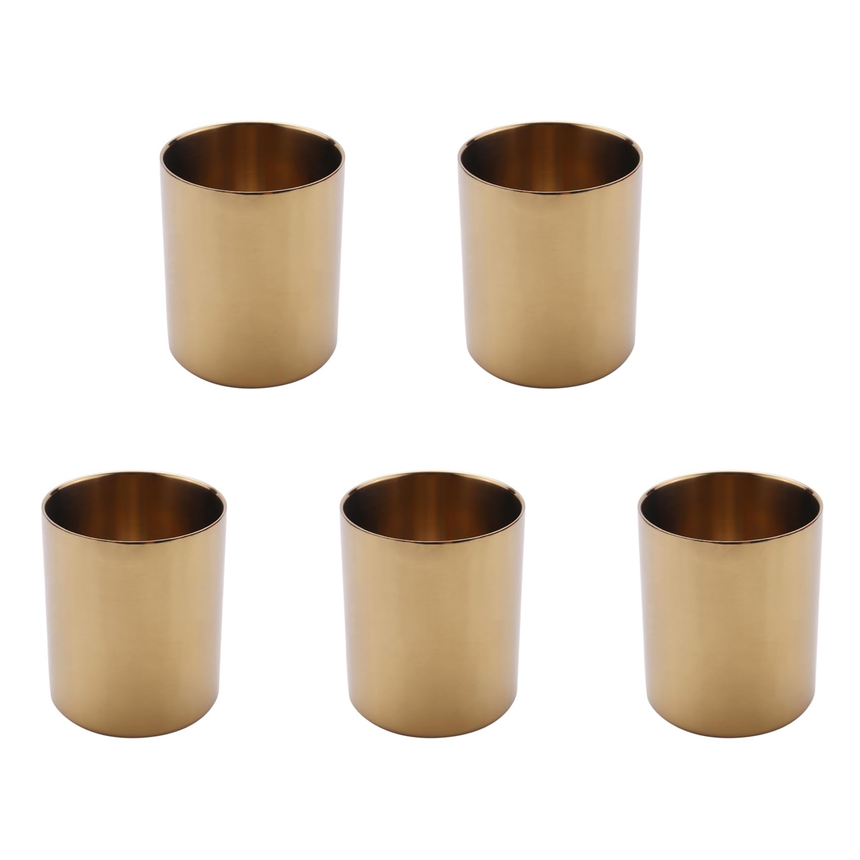 Jnchdghwa 5X Gold Flower Vase Pen Holder Desktop Storage Container for House - Cylinder