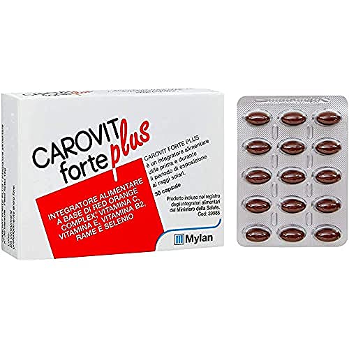 CAROVIT Forte Plus - Integratore alimentare a base di Red Orange Complex, 30 CPS