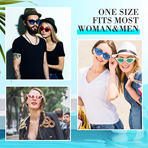 40 Pairs Retro Cat Eye Sunglasses Bulk Vintage Women Colorful Plastic Frame 90s Sunglasses for Girl Men4