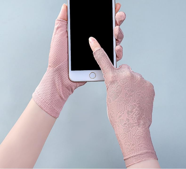 Womens Short Touchscreen Gloves for Wedding Party Summer Driving Sun UV Gloves3