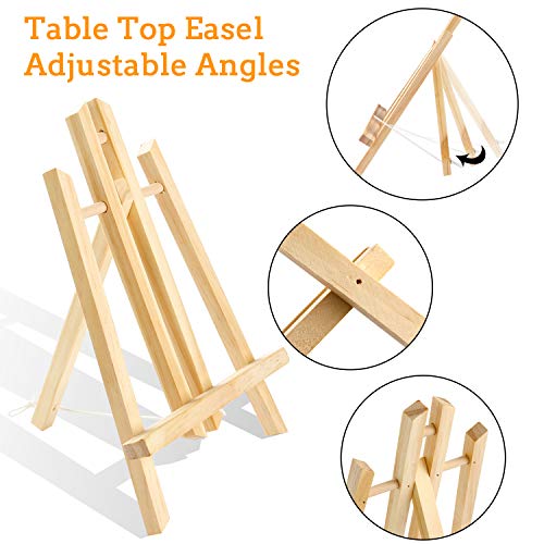 Image of AROIC 20Pack 11.8in Wood Easels,Painting Party Easel,Canvas Holder | Kids Student Tabletop Easels for Painting,Easel Stand for Painting Canvases,Portable Canvas Photo Picture Sign Holder