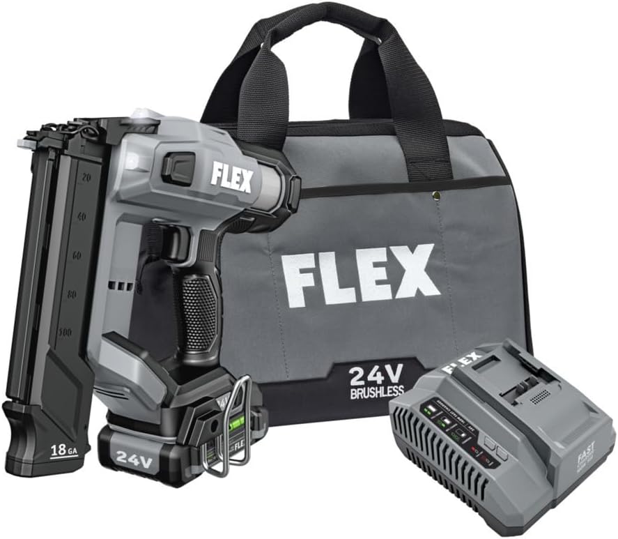 24V Brushless Cordless 18 Gauge 5/8-inch to 2-1/8-inch Brad Nailer Kit with 2.5Ah Lithium Battery