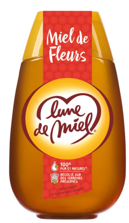 Miel Toutes Fleurs Lune de Miel 4 flacons de 500g pour en finir avec les pots collants