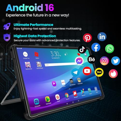 Image of jumper 15.4 inch 2-in-1 Tablet with Magnetic Keyboard, Helio G99 Processor | Android 16, Built-in 135 Kickstand, 8GB RAM, 256GB ROM, 10000mAh Battery, 100% sRGB Display, Widevine L1, Protective Case