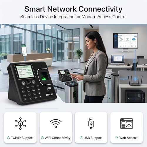 Image of Golens AI Face Recognition Biometric Attendance Machine (NEW Launch) with Fingerprint, RFID & Access Control | Smart Employee Attendance System for Office & Commercial Use, AM-04E