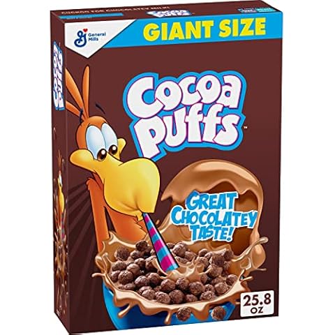Cocoa Puffs, Chocolate Breakfast Cereal with Whole Grains, Giant Size, 25.8 oz Cover