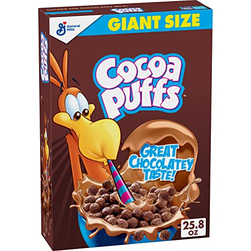 Cocoa Puffs, Chocolate Breakfast Cereal with Whole Grains, Giant Size, 25.8 oz