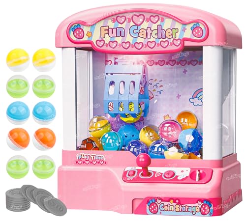 Image of Zest 4 Toyz Claw Machine for Kids Arcade Games Mini Vending Machine with Light & Sound Toy Pretend Play Toys Birthday Gifts for Kids - Pink