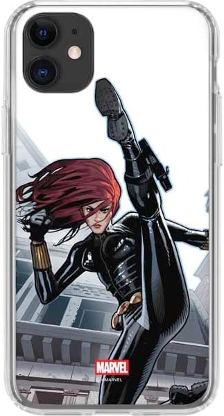 Skinit Clear Phone Case Compatible with iPhone 11 - Officially Licensed Marvel Black Widow Widowmaker Design
