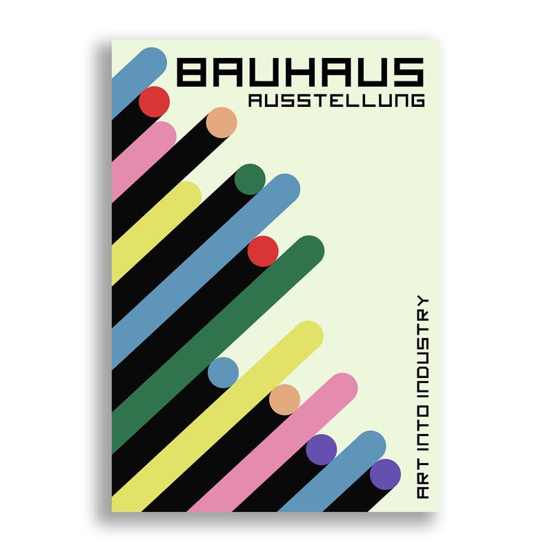 FAB Bauhaus Ausstellung Geometric Tubes - Abstract Wall Art Print - Modern Home Décor for Living Room Bedroom - Unframed Photo Poster (A1 [594mm x 841mm])