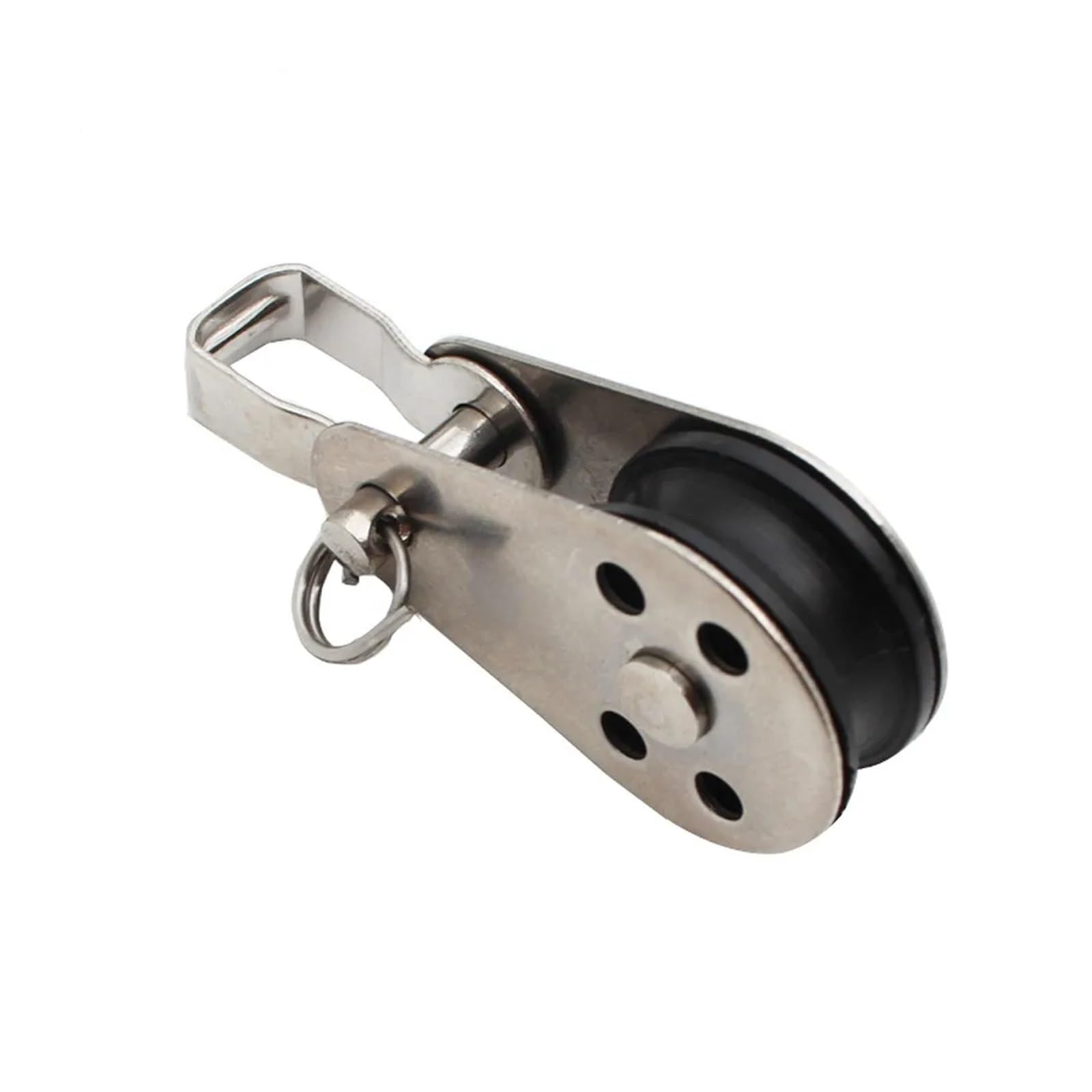 Carrucola Singola Fune per puleggia 1 PCS in Acciaio Inox 316 Girevole Occhio Fune Blocco Puleggia Singola Ruota Singola Nylon Puleggia Puleggia Durevole