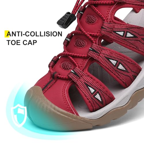 Image of Dannto Women's Sport Hiking Sandals Closed Toe Outdoor Athletic Walking Sandal Lightweight Summer Water Shoes