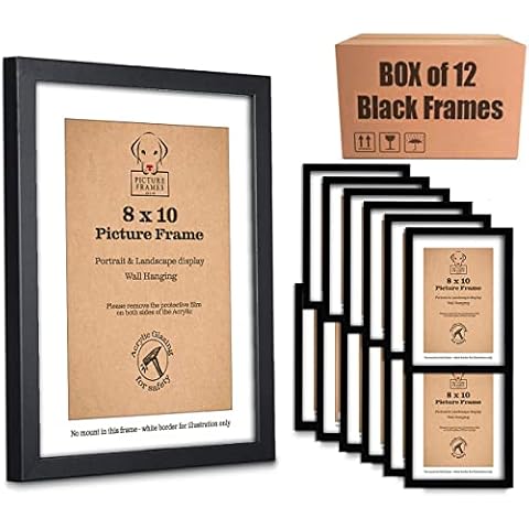 Box-of-12 10x8 Photo Frames - Black Picture Frames, 8x10 Photo Frame, Photo Frames 10x8, Picture Frames 8x10, 8 x 10 Frame, Black Frames, 8x10 Photo Frame Black, 10x8 Picture Frames, Photo Frame 10x8 Cover