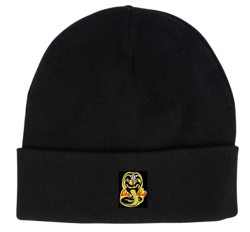SHIHAN POWER SPORTS Cobra King Kais Beanie Hat Cap- Mr Miyagi Karate Kid Senior Film Movie Novelty Black