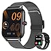 LODIMEKE Reloj Inteligente Mujer Hombre con Llamadas, 1.96" Smartwatch SpO2 Presión Arterial Frecuencia Cardíaca Sueño, 100+ Deportes, IP67 Podómetro Alarma Calculadora para Android iOS