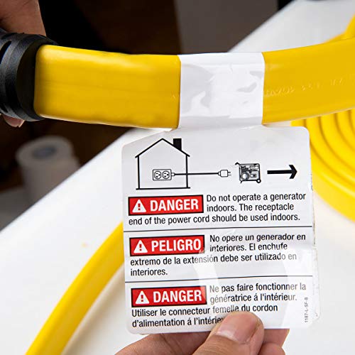 25 Feet Heavy Duty Generator Adapter Extension Cord,Generator Locking Cord,NEMA L14-30P to Four 5-20R, 4 Prong 10 Gauge Flat Generator Cable,125/250V 30Amp 7500 Watts Yodotek - Image 5