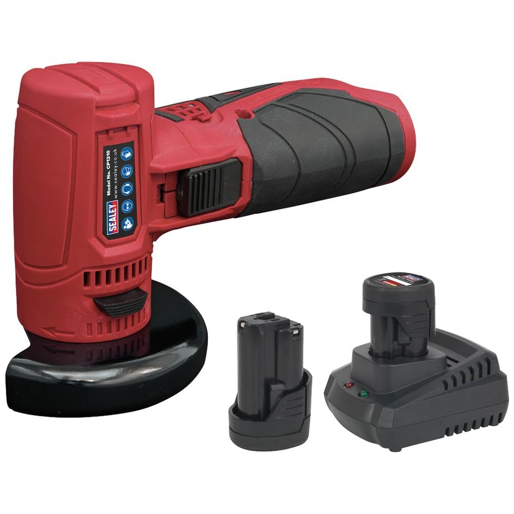 Sealey Red 12V Sv12 Series Ø75mm Angle Grinder Kit - 2 Batteries Cp1210kit