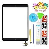 XIAO MO GU(TM) iPad Mini& iPad Mini 2nd Touch Screen Digitizer Complete Assembly with IC Chip & Home Button Replacement Black(Adhesive + Tool Kit Included)
