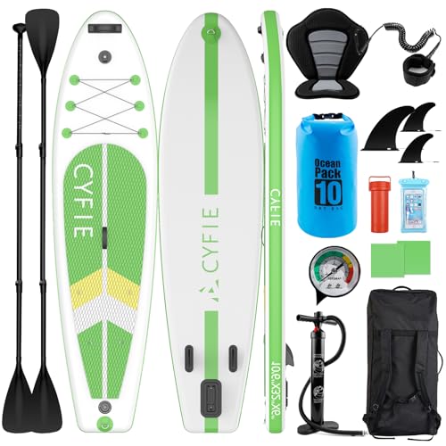 Cyfie Tabla Paddle Surf Hinchable 320 X 81 X 15 Cm, Tabla De Surf De Remo, Accesorios Completos Con Bomba, Asiento, Mochila,Correa,Bolsa Impermeable, Tabla Sup Capacidad De Carga De 150 Kg Verde Cyfie Tabla Paddle Surf Hinchable 320 X 81 X 15 Cm, Tabla De Surf De Remo, Accesorios Completos Con Bomba, Asiento, Mochila,Correa,Bolsa Impermeable, Tabla Sup Capacidad De Carga De 150 Kg Verde