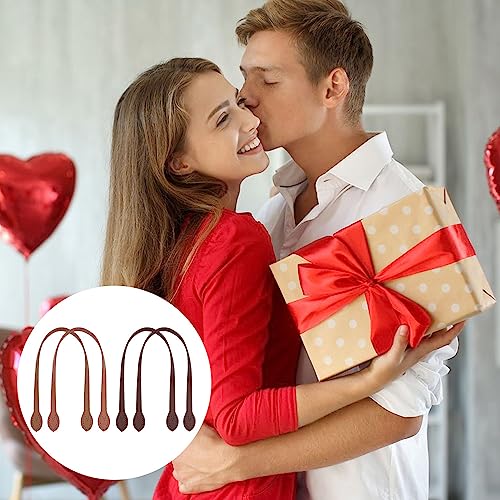 Kleemeiero 10 Stück Lederhandtasche Griffe 5 Farben Taschengriffe Leder PU Schultergurte Leder Taschenhenkel Mit Ohrenform-Endlöcher Für Gehäkelte Taschen Geldbörsen-Einkaufstasche, 60 cm / 23.4'