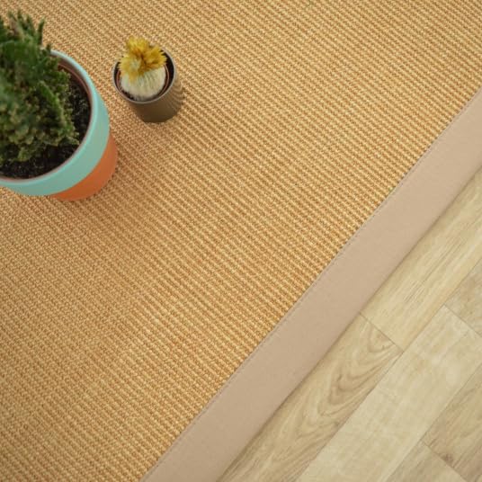 Decoweb Tapis sisal Yucatan Naturel - Ganse Beige - 80 x 150 cm