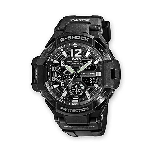 Preisvergleich Produktbild Casio Herren Uhr Multi-Zifferblatt Quarz mit Resinarmband GA-1100-1AER