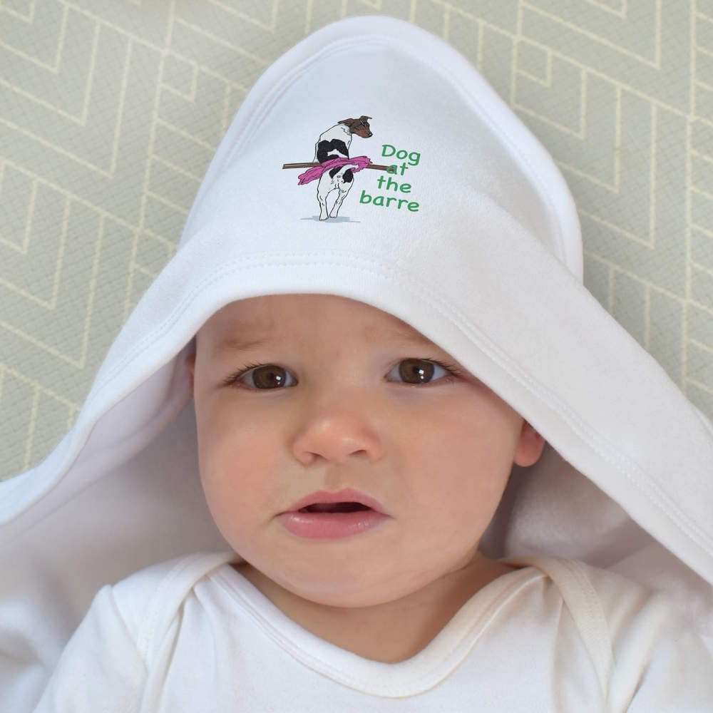 Azeeda 'Dog at The Barre' Baby Hooded Towel (HT00040527)