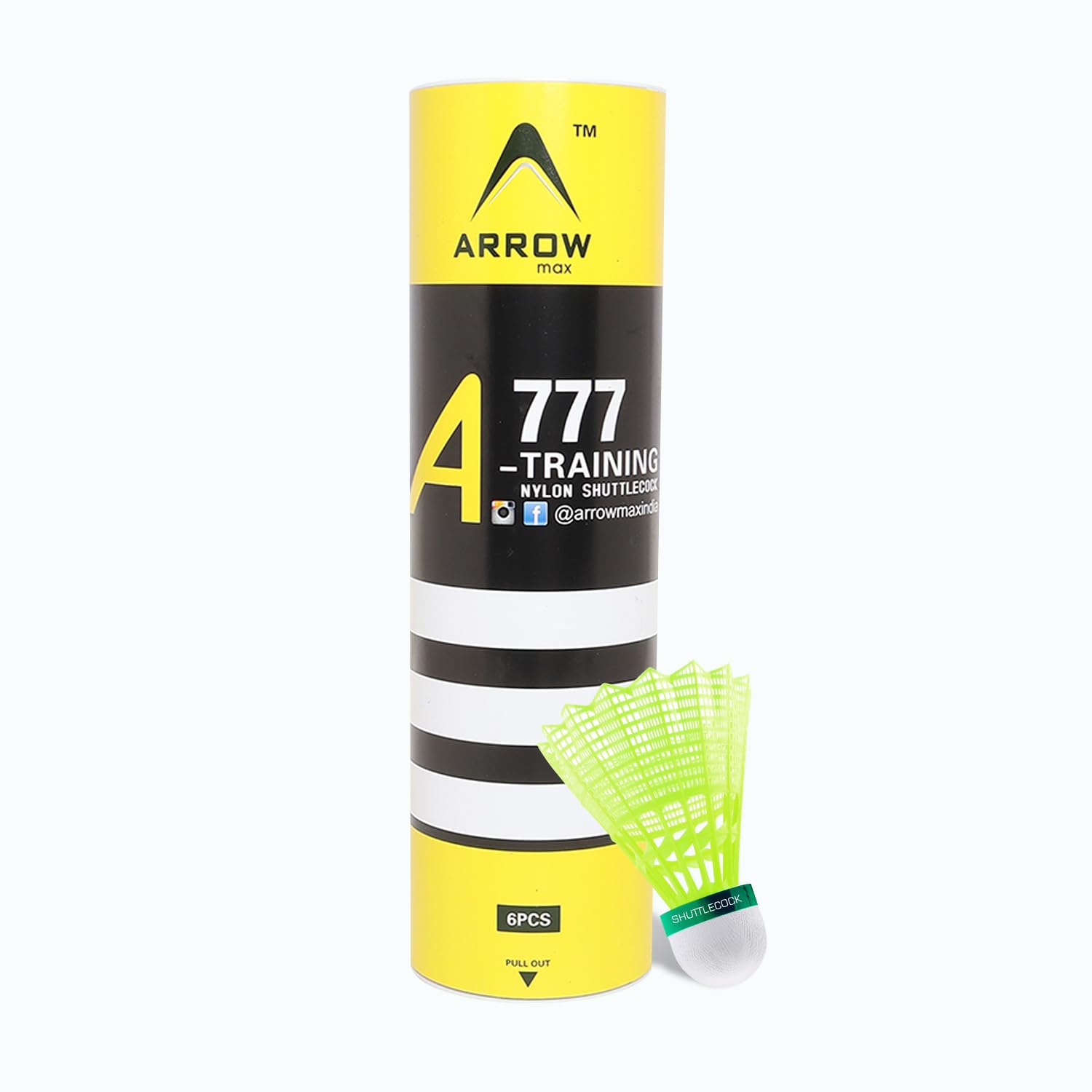 Arrowmax Nylon Badminton Shuttlecock | Stable Flight & Fast Recovery Shuttle for Training Practice Outdoor Indoor-Pack of 6-image-44